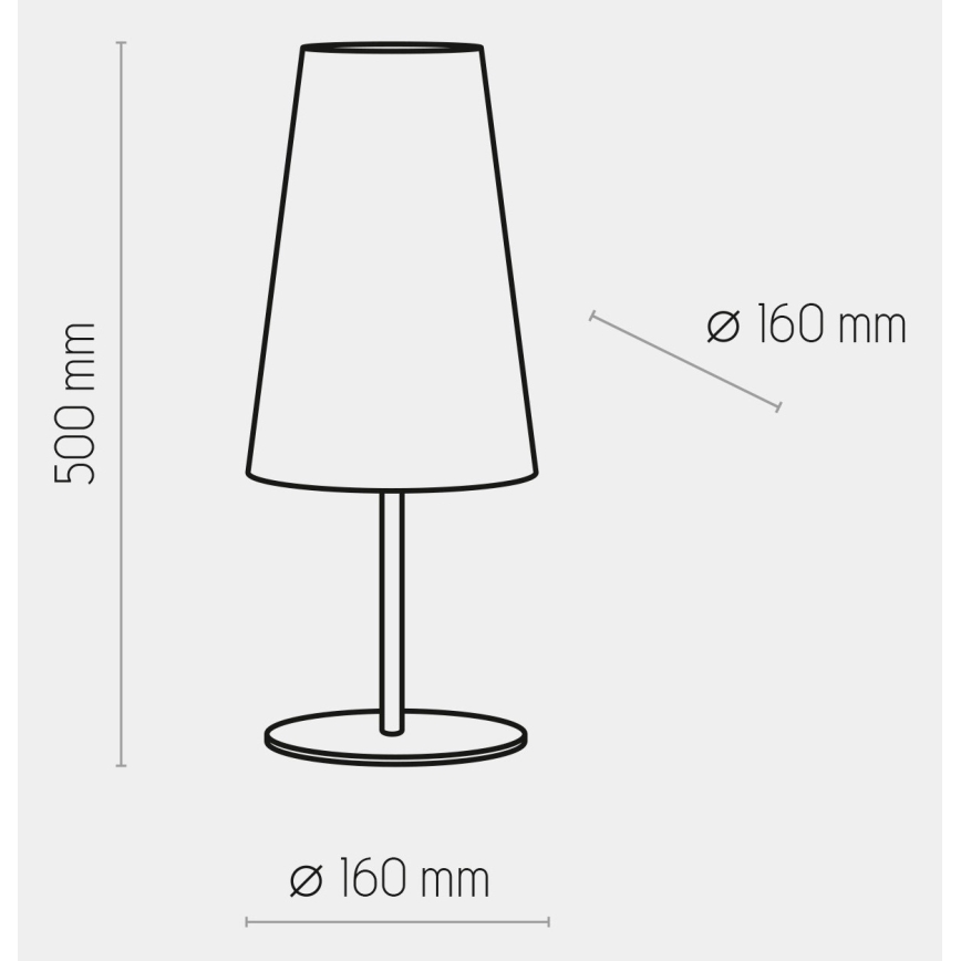 Tafel Lamp UMBRELLA 1xE27/15W/230V grijs