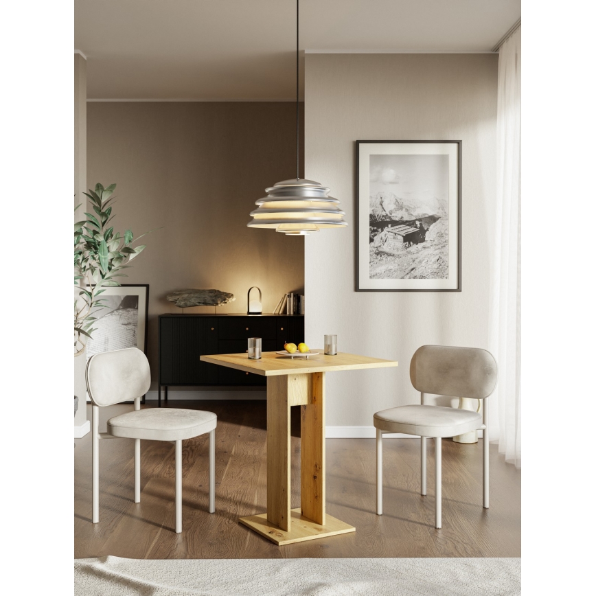 Tafel STRAPO 68 x 68 cm artisan eik
