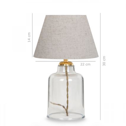 Tafelamp AYD 1xE27/40W/230V crème/helder