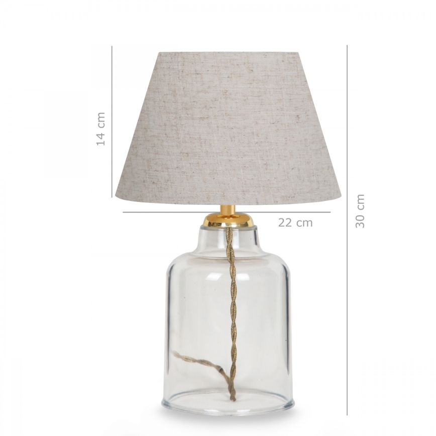 Tafelamp AYD 1xE27/40W/230V crème/helder