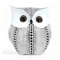 Tafeldecoratie 15 cm wit/zwart