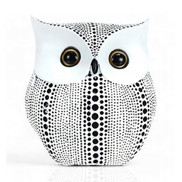 Tafeldecoratie 15 cm wit/zwart