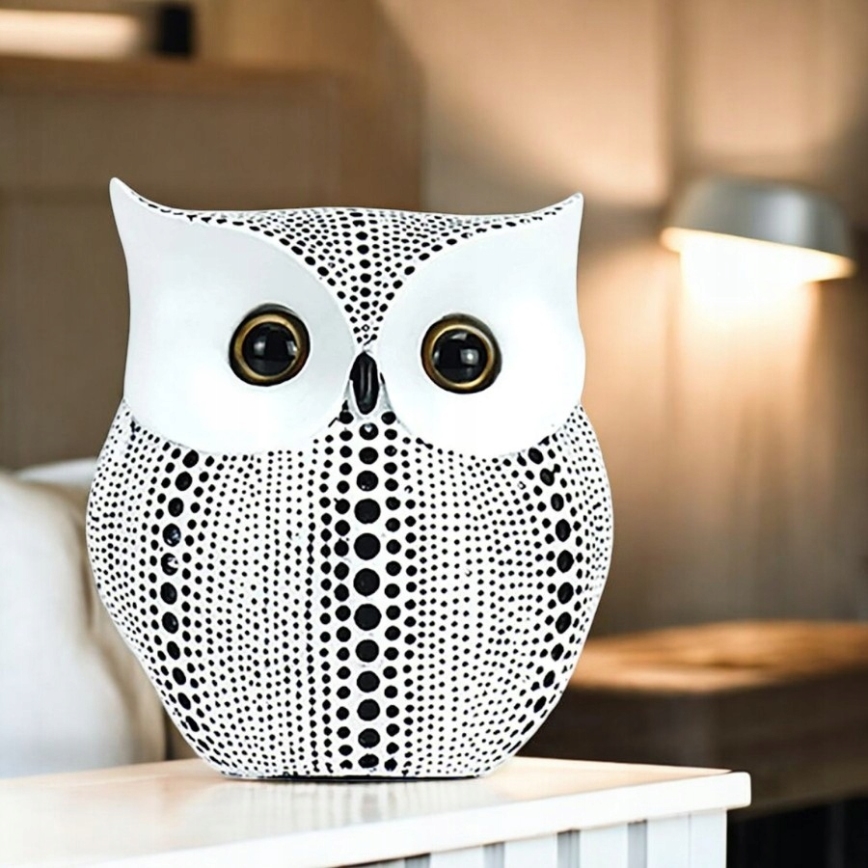 Tafeldecoratie 15 cm wit/zwart