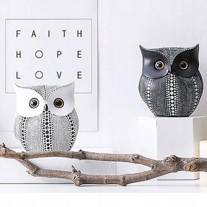 Tafeldecoratie 15 cm wit/zwart