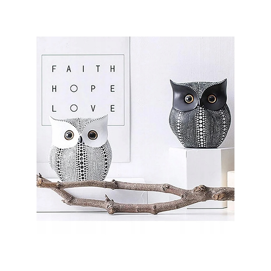 Tafeldecoratie 15 cm wit/zwart
