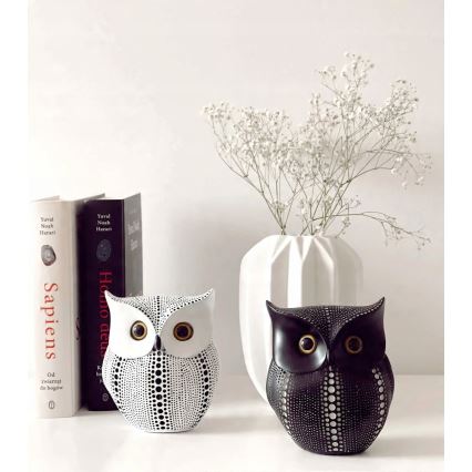 Tafeldecoratie 15 cm wit/zwart