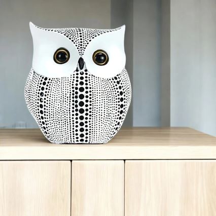 Tafeldecoratie 15 cm wit/zwart