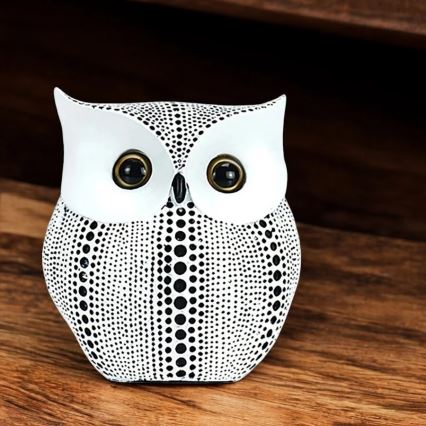 Tafeldecoratie 15 cm wit/zwart