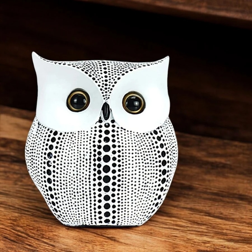 Tafeldecoratie 15 cm wit/zwart