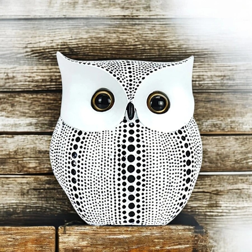 Tafeldecoratie 15 cm wit/zwart