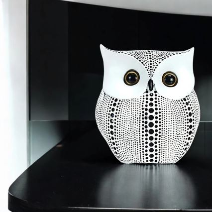 Tafeldecoratie 15 cm wit/zwart