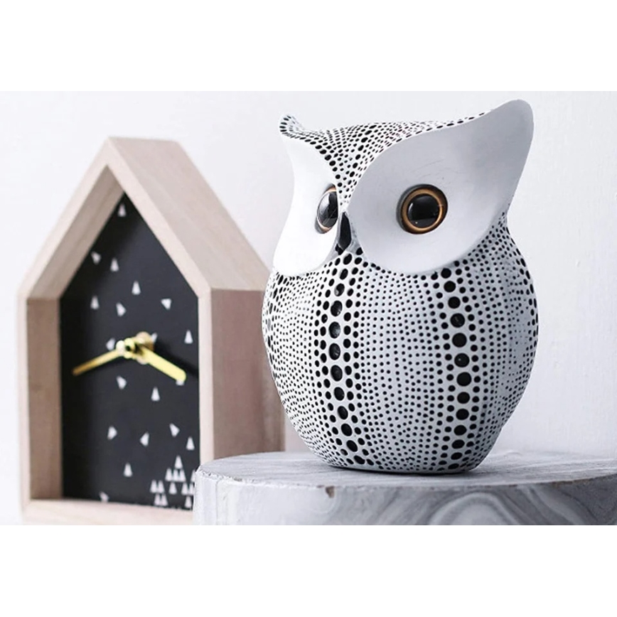 Tafeldecoratie 15 cm wit/zwart