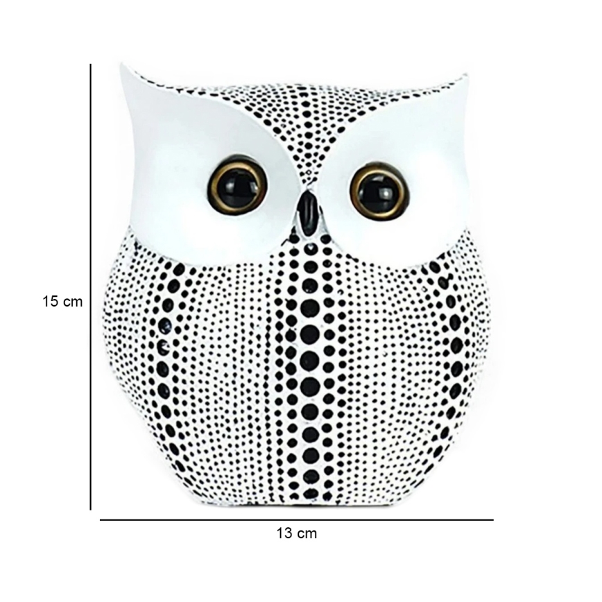 Tafeldecoratie 15 cm wit/zwart