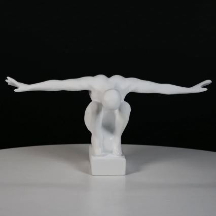 Tafeldecoratie 19,5x16x38,5 cm hars/wit