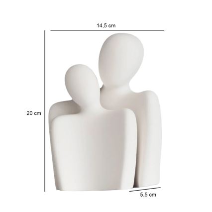 Tafeldecoratie 20x5,5x14,5 cm wit