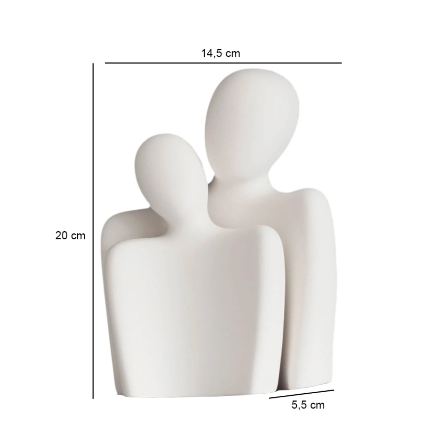 Tafeldecoratie 20x5,5x14,5 cm wit