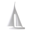 Tafeldecoratie 21 cm hars/wit