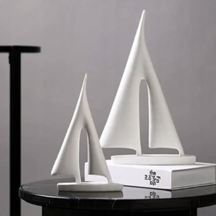 Tafeldecoratie 21 cm hars/wit