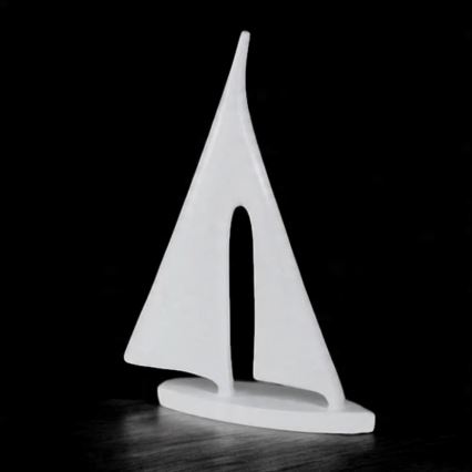 Tafeldecoratie 21 cm hars/wit