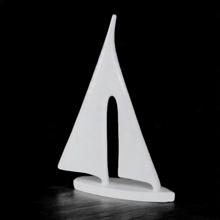 Tafeldecoratie 21 cm hars/wit