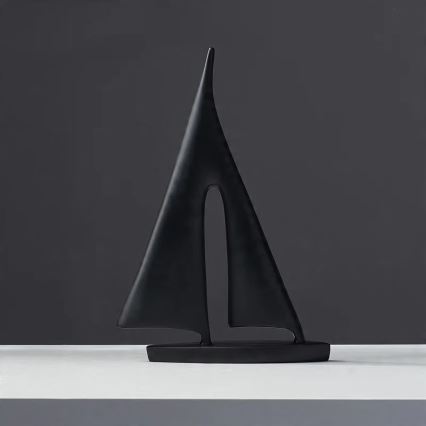 Tafeldecoratie 21 cm, hars, zwart