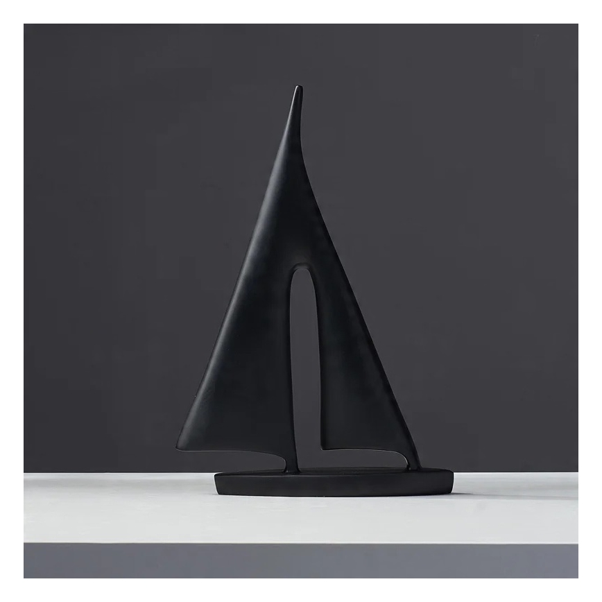 Tafeldecoratie 21 cm, hars, zwart