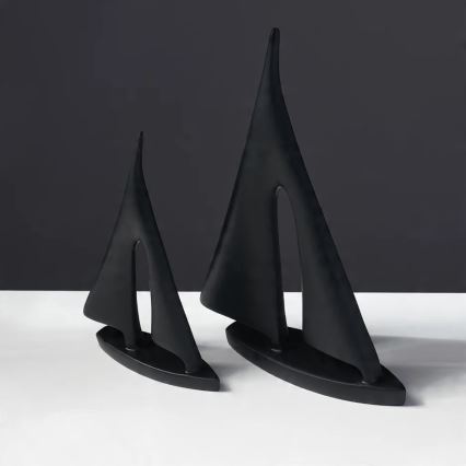 Tafeldecoratie 21 cm, hars, zwart