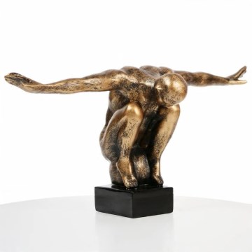 Tafeldecoratie 25 x 41 x 20 cm, hars met gouden patina