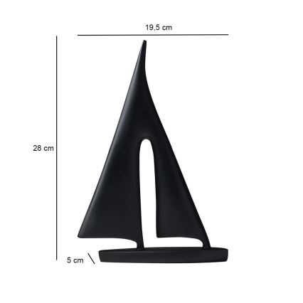 Tafeldecoratie 28 cm hars/zwart