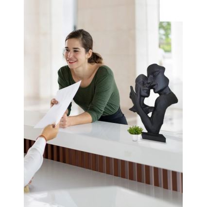Tafeldecoratie 29x9x17 cm hars/zwart