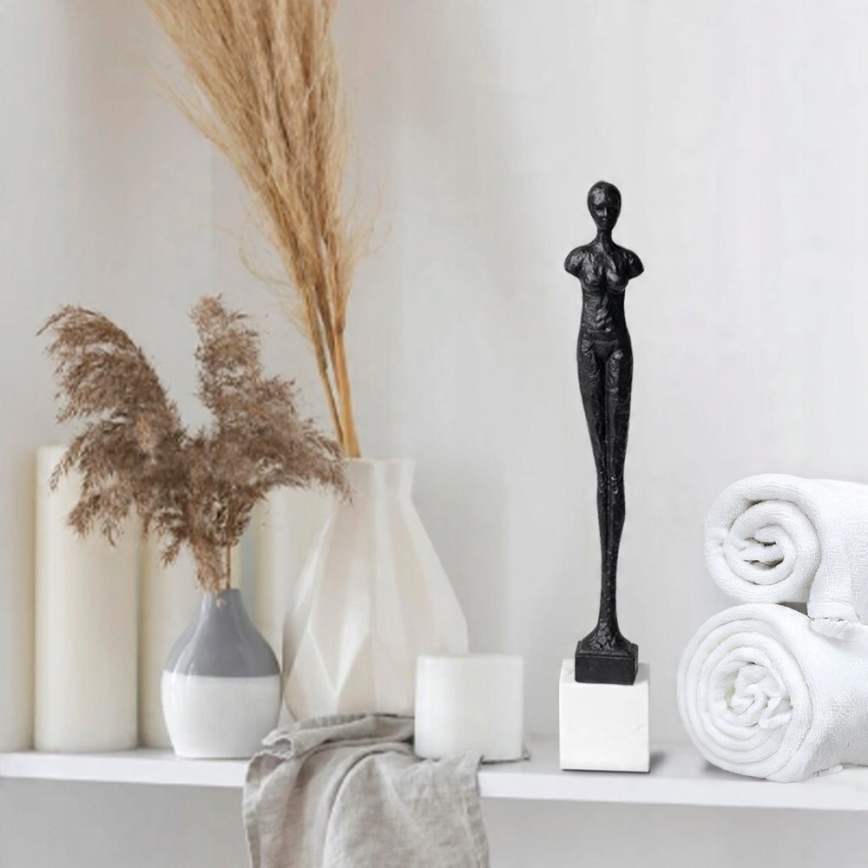 Tafeldecoratie 43 cm hars/zwart