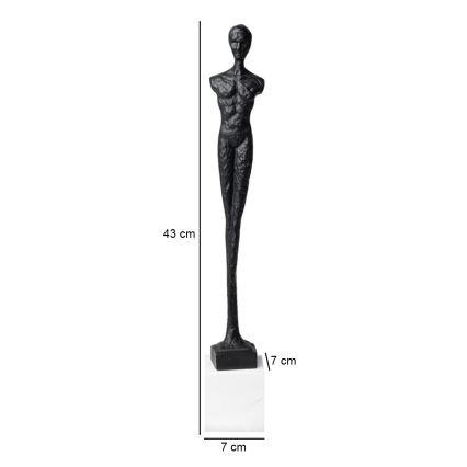 Tafeldecoratie 43 cm hars/zwart