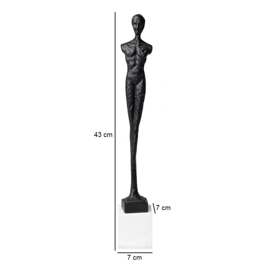 Tafeldecoratie 43 cm hars/zwart