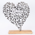Tafeldecoratie hart 41x35 cm