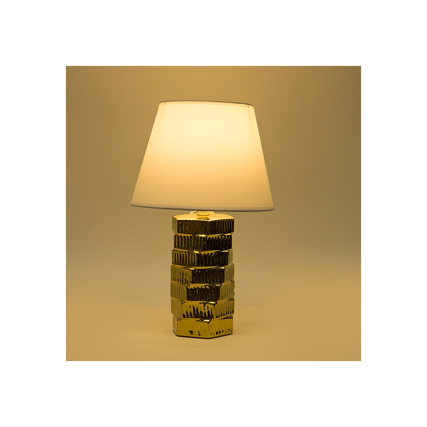 Tafellamp 1xE14/40W/230V wit/goud