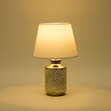 Tafellamp 1xE14/40W/230V wit/goud