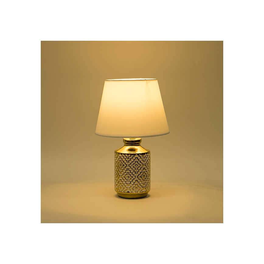Tafellamp 1xE14/40W/230V wit/goud