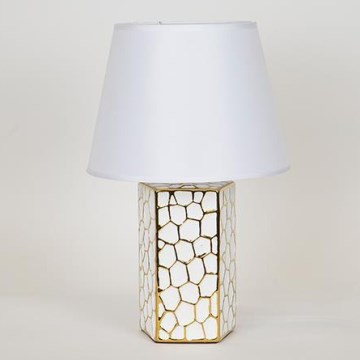 Tafellamp 1xE14/40W/230V wit/goud