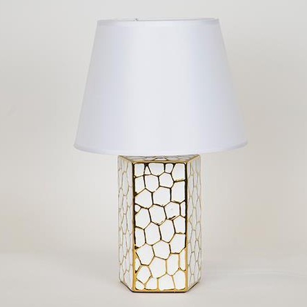 Tafellamp 1xE14/40W/230V wit/goud