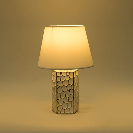 Tafellamp 1xE14/40W/230V wit/goud