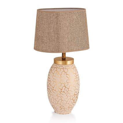 Tafellamp 1xE27/40W/230V beige/goud