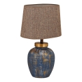 Tafellamp 1xE27/40W/230V blauw/beige