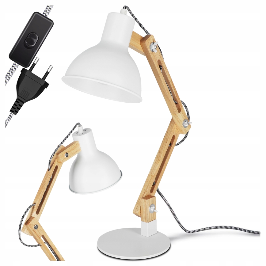 Tafellamp 1xE27/40W/230V wit