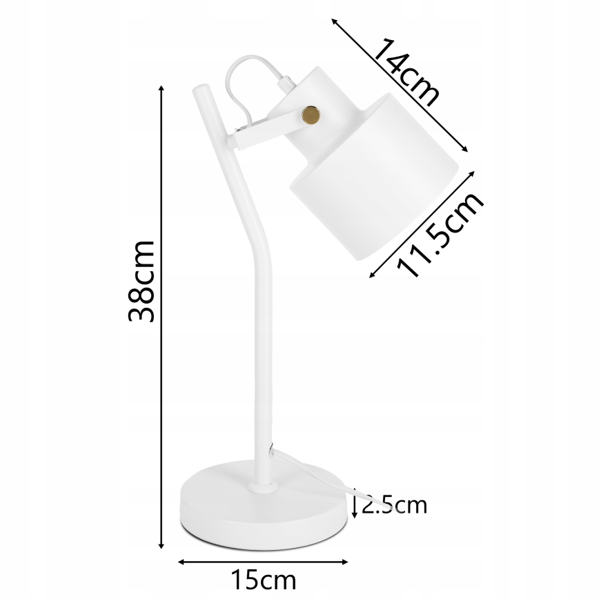 Tafellamp 1xE27/40W/230V wit