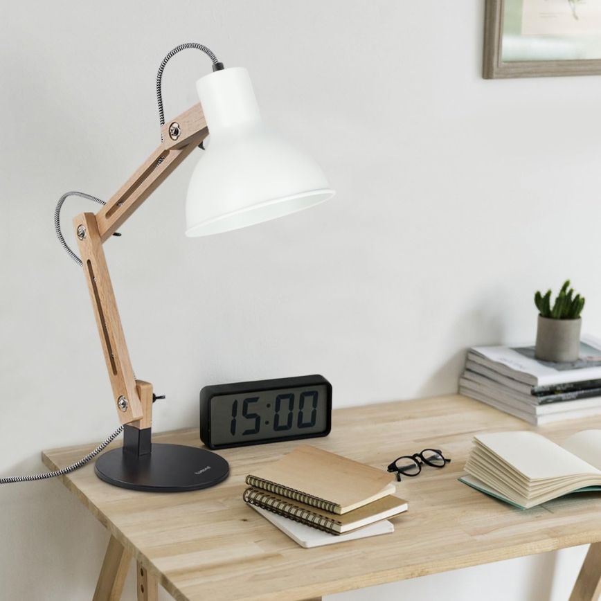 Tafellamp 1xE27/40W/230V wit/zwart