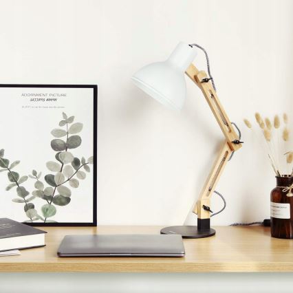 Tafellamp 1xE27/40W/230V wit/zwart