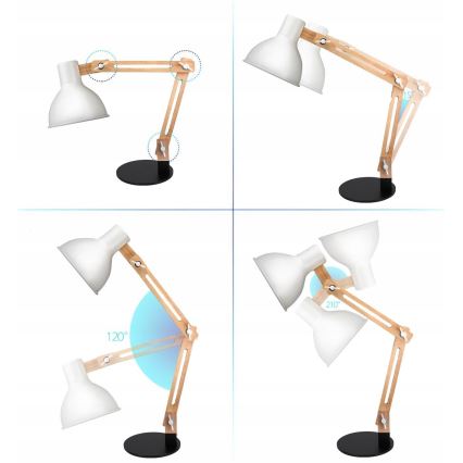 Tafellamp 1xE27/40W/230V wit/zwart