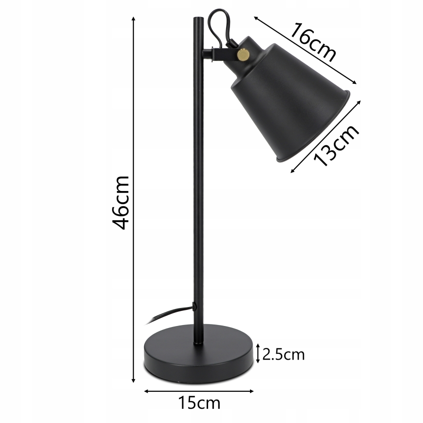 Tafellamp 1xE27/40W/230V zwart