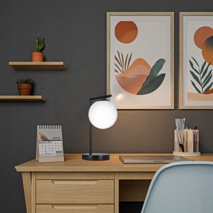 Tafellamp 1xE27/40W/230V zwart/wit