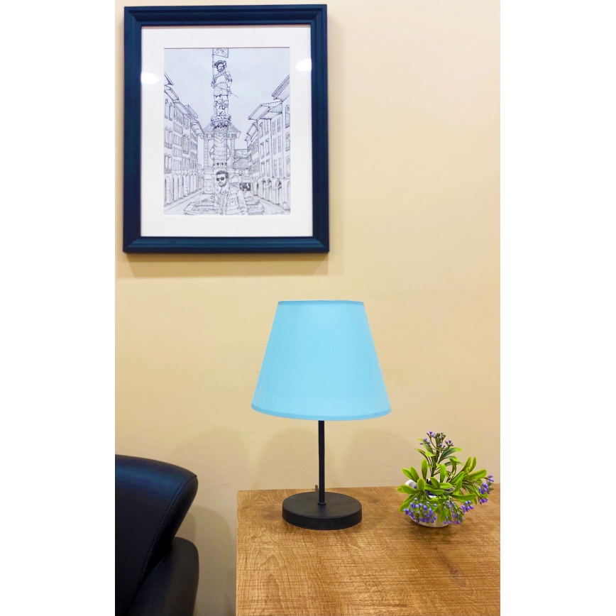 Tafellamp 1xE27/60W/230V blauw/zwart